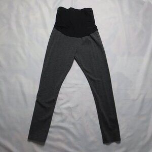 4/$14 BELLAVIDA maternity PANTS gray STRETCH leggings COMFY size LARGE